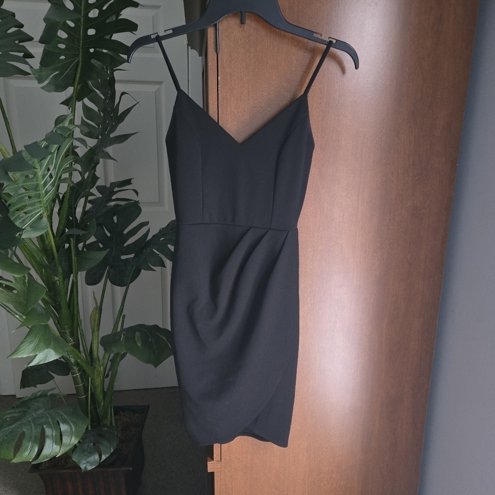 Lulu's Classic Black Mini Dress Spaghetti Straps XS